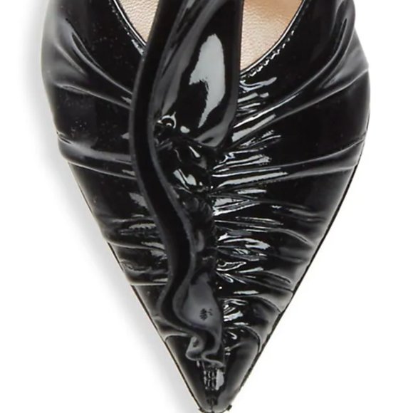 NIB-SERGIO ROSSI Ruched Patent Leather Pumps - Picture 4 of 8